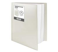 Dunwell Presentation Binder 60-Pocket, Displays 120 Pages, 8.5x11 Portfolio Binder with Plastic Sleeves, Storage and Organizer for Documents, Photos, Kids Artwork, Projects, Recipes (Ivory)