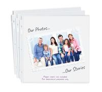 Dunwell Scrapbook Refill Pages 12x12 - (50 Pack) Super Heavyweight, Fits 3 Ring Scrapbooking Binders 12 x 12, Standard 12x12 Photo Album Refill Pages, Sheet Protectors, Paper Inserts Not Included