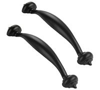 Dunxiles 2Pcs Modern Kitchen Cabinet Door Knobs Drawer Pulls And Handles Black Cupboard Wardrobe Furniture Fittings Hole Distance 96Mm/128Mm,Hardware Accessories