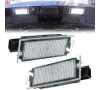 dunxunn 2Pcs LED Number Plate Lights Compatible with Renault Clio Megane Kadjar Kangoo Koleos Vel Satis Twingo Espace Laguna Master, Replacement for Smart Fortwo Forfour W453 Rear License Plate Bulb