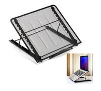 Dunzoom 1 Pc Mesh Laptop Stands 10 Levels Large Adjustable Laptop Riser Holder Computer Stand for Desk Cooling Ventilated Universal Lightweight Ergonomic Tray for Diamond Painting Reading