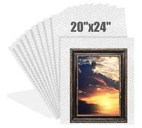 Dunzoom 10 Pack Extra Large Bubble Pouches 20 * 24 Inch Clear Bubble Pouch Wrap Bags for Packing Shockproof Cushioning Wrap Bag for Shipping Moving Fragile Dishes China Plates Painting Fragile Items