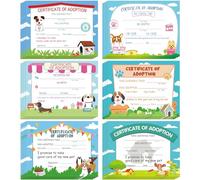 Dunzoom 24 Pcs Dog Adoption Certificates Adopt Puppy Certificate for Puppy Parties & Pet Adoption Centers 11 x 8.5 inches