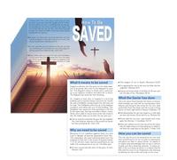 Dunzoom 300 Pcs Gospel Tract Card Salvation Plan Cards Bible Tracts 7 x 5.5 Inch Christian Inspirational Bible Verses Greeting Men Women Church Supplies(How to Be Saved)