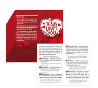 Dunzoom 300 Pcs Gospel Tract Card Salvation Plan Cards Bible Tracts Christian Inspirational Bible Verses Greeting Men Women Church Supplies(Jesus Loves You)