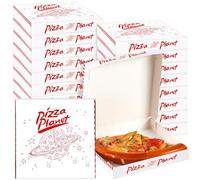 Dunzoom 48 Pcs Mini Pizza Planet Pizza Boxes Mini Dessert Boxes for Inspired Story Party Favor Planet Decorations for Story Decorations (6.3 Inch)