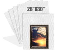 Dunzoom 5 Pack 26 * 30 Inch Extra Large Bubble Pouches Clear Bubble Pouch Wrap Bags for Packing Shockproof Cushioning Wrap Bag for Shipping Moving Fragile Dishes China Plates Painting Fragile Items