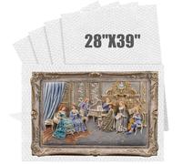 Dunzoom 5 Pack 28 * 39 Inch Extra Large Bubble Pouches Clear Bubble Pouch Wrap Bags for Packing Shockproof Cushioning Wrap Bag for Shipping Moving Fragile Dishes China Plates Painting Fragile Items