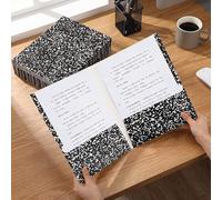 Dunzoom 50 Pack 9.5 x 12 Inch Two Pocket Folders, Composition Book Letter Size Paper File Folder for School Office Presentation Report, Holds 100 Sheets