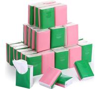Dunzoom 50 Pack Pink and Green Travel Tissue Packs Bulk Mini Pocket Tissues Facial Tissue Travel Packs for Birthday Pink Green Theme Party Favors Outing Wedding Family, 4 Ply 7 Sheets