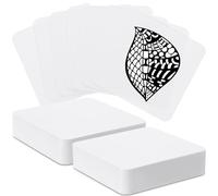 Dunzoom 50 Pcs Artist's Tiles Zen 4.5'' x 4.5'' Square White Paper Tiles Drawing Supplies for Calligrapher Watercolor Sketch Book Notebook