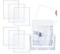 Dunzoom 6 Pcs 8'' x 10'' Clear Acrylic Literature Shield for 8.5'' x 11'' Brochure Magazine Holders Display Stand to Keep Papers from Falling Forward for Store Shopping Mall Office