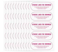 Dunzoom Try On Stickers for Swimwear Adhesive Protective Hygiene Liners Strips for Swimwear Sticker Swimsuit Bikini, Clear With Hot Pink Prints, One size