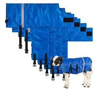 Dunzy 4 Pcs Winter Calf Blanket Warm Clothes Waterproof Calf Warming Blanket Windproof Jacket Livestock Saver Coat for Keeping Cow Baby Thickened Belly Protection