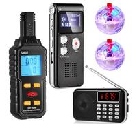 Dunzy 5 Pcs Ghost Hunting Equipment Kit Ghost Hunting Box with 1 Emf Meter 2 LED Balls and 1 Digital Voice Recorder Paranormal Equipment Emf Meter Detector for Home Outdoor