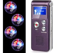 Dunzy 5 Pcs Ghost Hunting Kit Includes Digital Voice Recorders with 4 LED Cat Balls Motion Activated Cat Ball Toy Voice Activated Recorder with Playback for Pet Dog Animals(Purple)