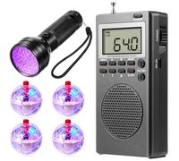 Dunzy 6 Pcs Ghost Hunting Equipment Kit Includes 1 Ghost Hunting Box, 4 Light up Cat Balls (Include Battery), 1 Black UV Flashlight for Ghost Hunting(Stylish)