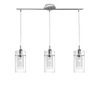 3 Light Pendant Bar With Clear And Frosted Glass