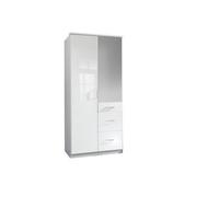 Duo 90 Cm Wide 2 Door Robe With Mirrors And Drawers