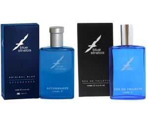 DUO Blue Stratos AfterShave Lotion 100ml + Eau De Toilette Spray 100ml