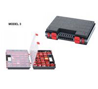 Duo Compartment Storage Tandem Organiser Case Tool Box Adjustable Dividers