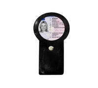 DUO DUFFEL Genuine Leather Badge Holder for Bus and Coach/Taxi Driver, Black