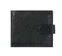 DUO DUFFEL Mens Design Genuine Leather Wallet RFID Protected Card Blocking ID Protection (Black)