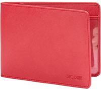 DUO DUFFEL PU Leather Disabled Badge and Timer Holder Wallet Protector Disability Parking Permit Discreet Cover Hologram Safe Red