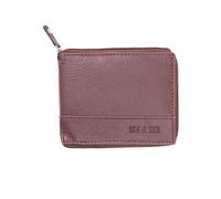 DUO DUFFEL RFID Protected PU Leather Men's Bi-fold All Round Zipper Design Wallet (Brown)