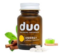 Duo Energy Toothpaste Tablets | Caffeine + B12 w/Nano-Hydroxyapatite (nHa) - Whitening Remineralize & Reduce Sensitivity | Sustainable & Plastic