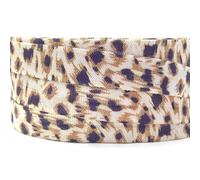 DUO ER 10Yards 16mm Snake Skin Leopard Printed Fold Over Elastic Ribbon Craft DIY Stretchy Ribbon Gift Wrapping Hair Accessories (Color : Leopard)