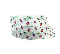 DUO ER Mermaid Frog Ladybug Print Fold Over Elastic Ribbon 16mm Deer Webbing For Girls DIY Headwear Birthday Party 10yard (Color : P1078, Width : 10yard elasitc band)