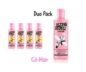 DUO PACK-CRAZY COLOR NEUTRAL MIX 250ML+ CRAZY COLOR CAUTION UV X4 BOTTLES