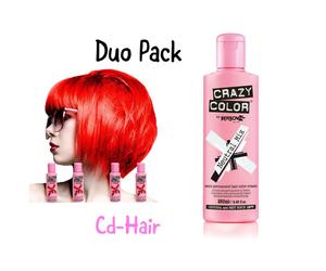 DUO PACK-CRAZY COLOR NEUTRAL MIX 250ML+ CRAZY COLOR FIRE X4 BOTTLES