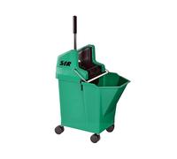 ValueX Mop Bucket With Wringer 9 Litre With Castors Green - 0907061 DD