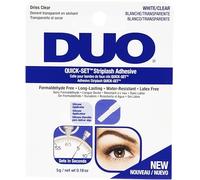 Duo Quick Set Clear Lash Glue, Striplash Adhesive with Applicator, Latex Free, Rapid Dry, Easy Use, Dries Clear, False Eyelash Glue, 5 g, (Pack of 2)