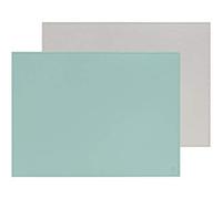 Duo Rectangular Place Mat 40 x 30 cm Mint/Grey Faux Leather