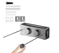 Duo Reel Washing Line,16.8ft Rope Retractable Clothesline, Stainless Steel Extended Washing Line Multi, for Outdoor Bathroom Balcony Hotel