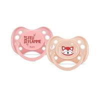 Duo sucettes anatomiques - DODIE - EDL A103 - +6 mois - Panda roux