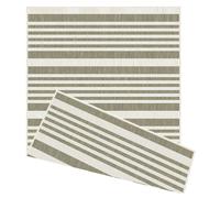Duo Weave Outdoor Beige Rug Modern Stripes - 120X170 cm