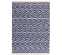 Duo Weave Outdoor Blue & Cream Rug Diamond - 120X170 cm