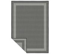 Duo Weave Outdoor Dark Grey Rug Bordered - 120X170 cm