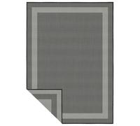 Duo Weave Outdoor Dark Grey Rug Bordered - 200X290 cm