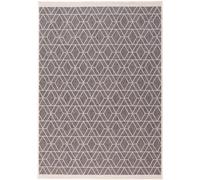 Duo Weave Outdoor Grey & Cream Rug Diamond - 120X170 cm