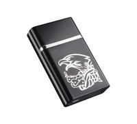 DUOAZJL 2-in-1 Cigarette Case, USB Storage, 8 Mini Cigarette Organizer Box, Automatic Smart Charging Cigarette Case(#a)