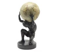 DUOAZJL Art Statue - 10.5 Inch Greek Atlas Holding World Sculpture Figurine Home Office Living Room Desktop Display Decor Decorative Decoration(Color Q)