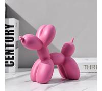 DUOAZJL Art Statue - Balloon Dog Carving Resin Creative Cute Animal Crafts Shape Statue Art Carving Modern Desktop Decoration Home Decoration(Pink)