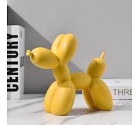 DUOAZJL Art Statue - Balloon Dog Carving Resin Creative Cute Animal Crafts Shape Statue Art Carving Modern Desktop Decoration Home Decoration(Yellow)