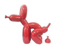 DUOAZJL Art Statue - Balloon Dog Statues, Graffiti Art, Resin Crafts Ornament for Desktop, Office, Home Decoration(Red)