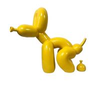 DUOAZJL Art Statue - Balloon Dog Statues, Graffiti Art, Resin Crafts Ornament for Desktop, Office, Home Decoration(Yellow)